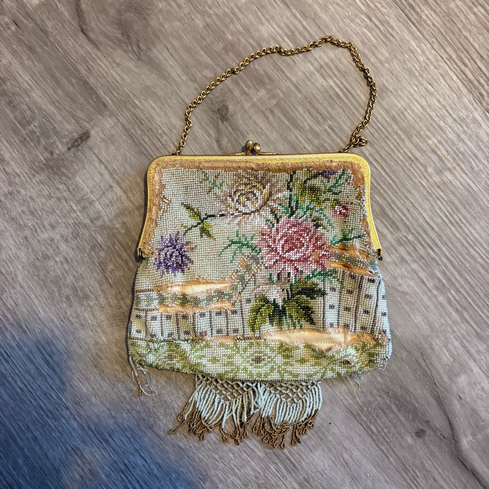 Floral Vintage Women Bag with Chain